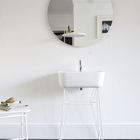 Ex.t Float Mirror White Marble