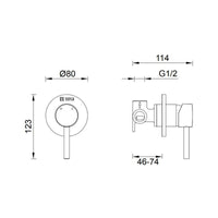 Gareth Ashton 316 Stainless Steel Shower Mixer EXT + INT