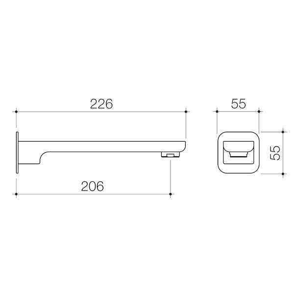 Luna Wall Basin/Bath Outlet