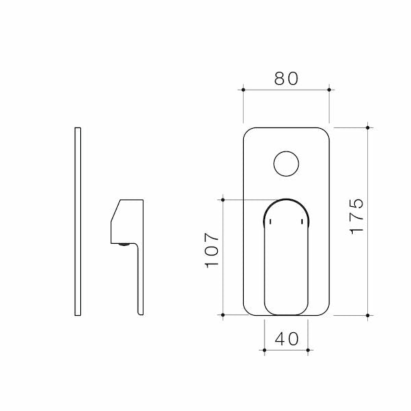 Luna Bath/Shower Mixer with Diverter Trim Kit
