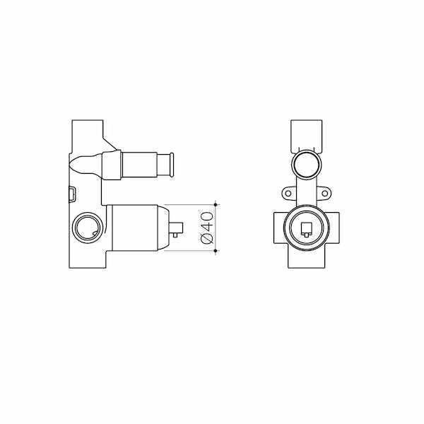 Luna Bath/Shower Mixer with Diverter InWall Body