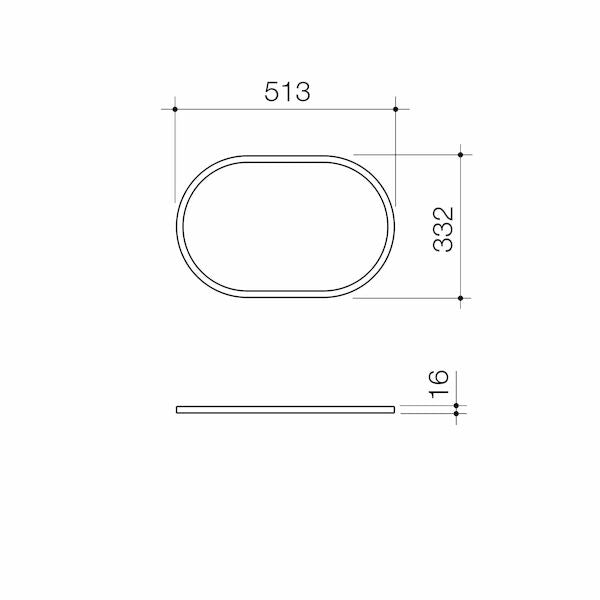 Liano II 530mm Pill Basin Dress Ring - PVD Brushed
