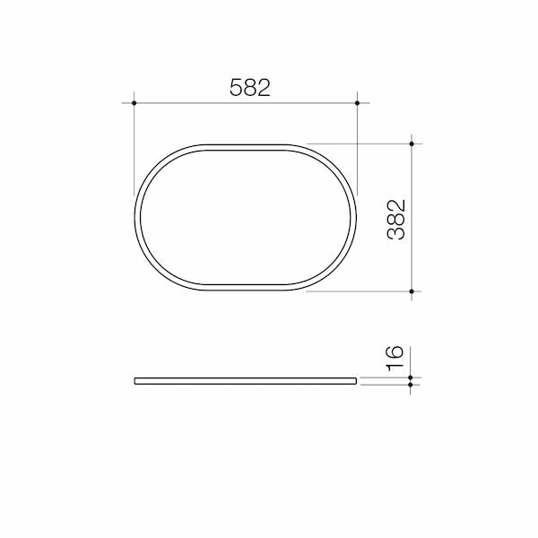 Liano II 600mm Pill Dress Ring - PVD Brushed