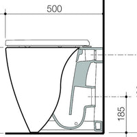 Urbane II Compact Cleanflush® Wall Faced Back Inlet Pan - with GERMGARD®