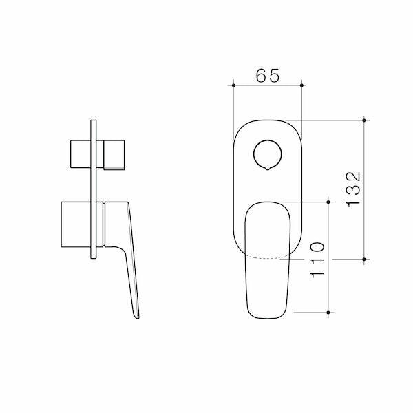 Contura II Bath/Shower Mixer with Diverter - Trim Kit