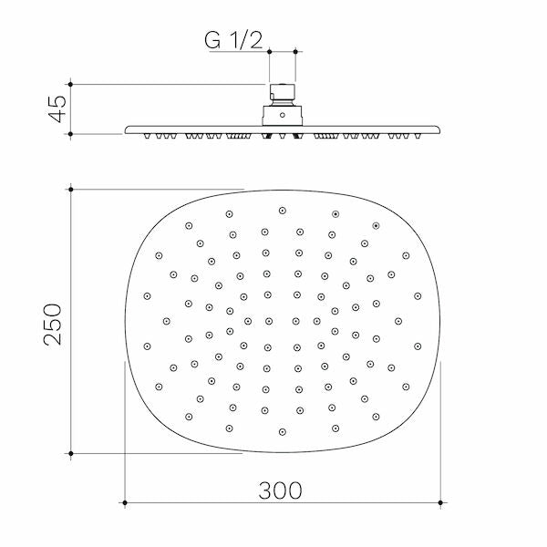 Contura II Rain Shower 300mm