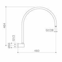 Caroma Upswept Shower Arm