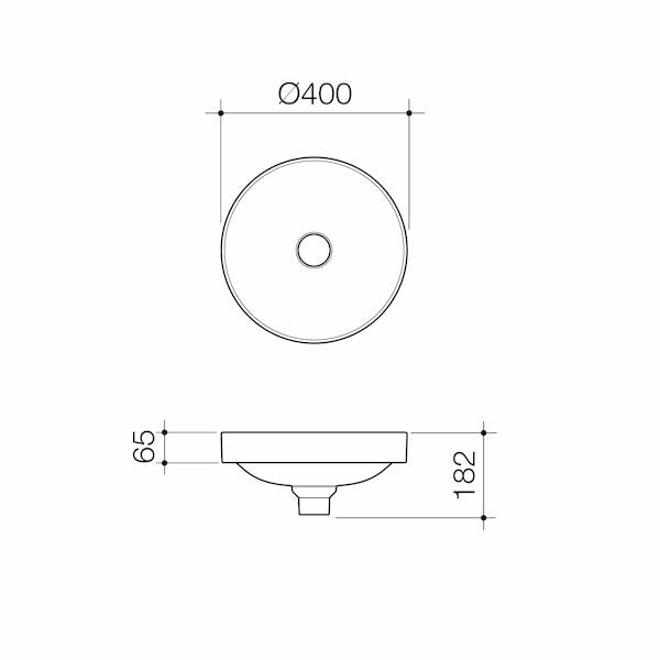 Liano II 400mm Round Inset Basin