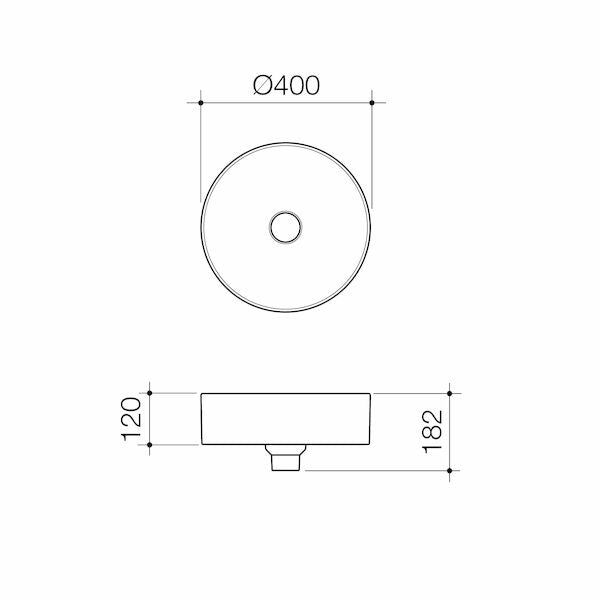 Liano II 400mm Round Above Counter Basin