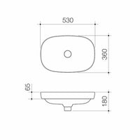 Contura II 530mm Inset Basin