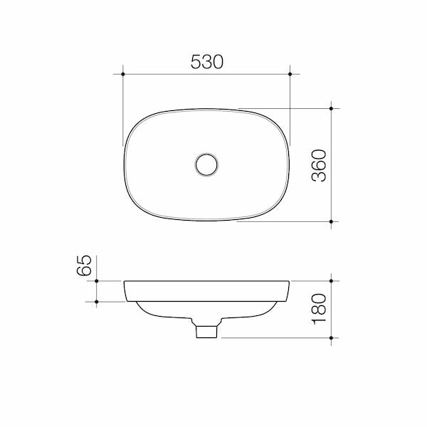 Contura II 530mm Inset Basin