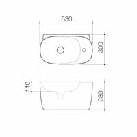 Contura II Hand Wall Basin (1 Tap Hole)