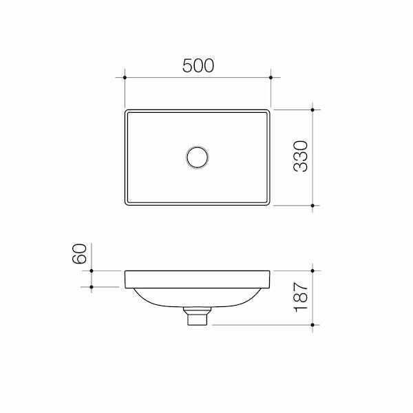 Urbane II Inset Basin (No Tap Landing)