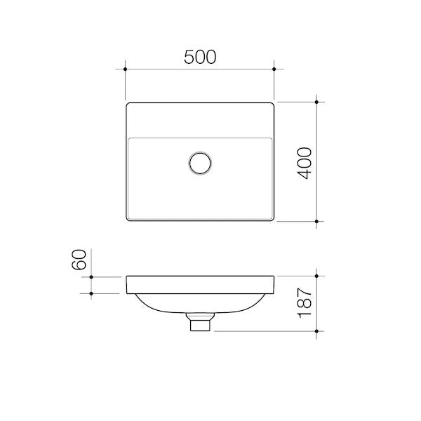 Urbane II Inset Basin (1 Tap Hole)