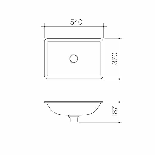 Urbane II Under Counter Basin (No Tap Hole)