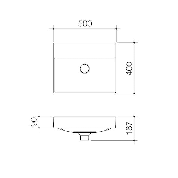 Urbane II Wall Basin (1 Tap Hole)