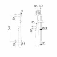 Luna Multifunction Rail Shower