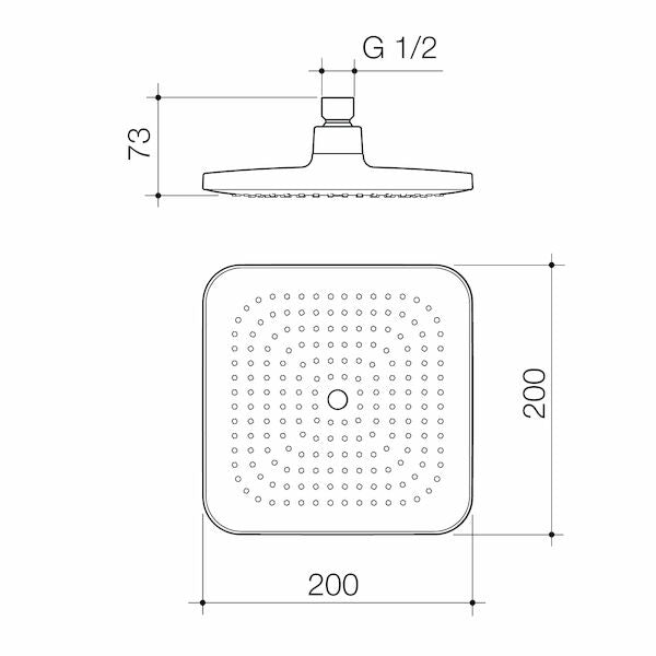 Luna Overhead Shower Head