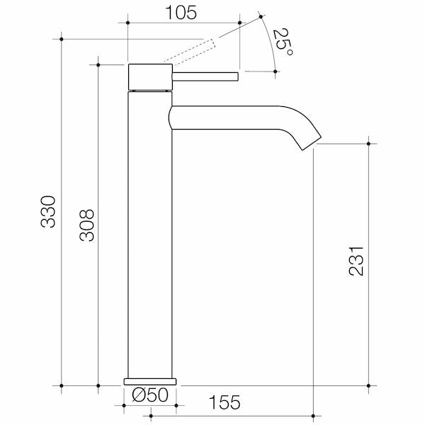 Liano II Tower Mixer - Brushed Nickel - LF