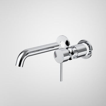 Liano II 175mm Wall Basin / Bath Trim Kit - 2 x Round Cover Plates - Brushed Nickel - LF