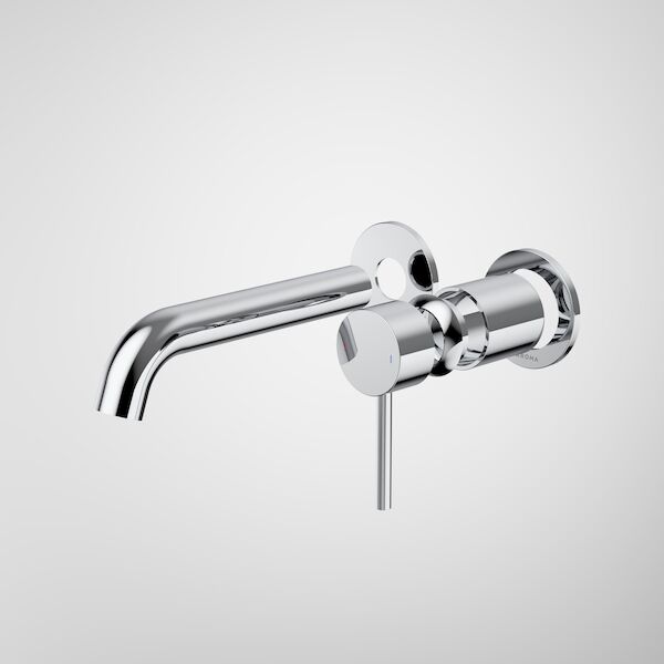 Liano II 175mm Wall Basin / Bath Trim Kit - 2 x Round Cover Plates - Brushed Nickel - LF