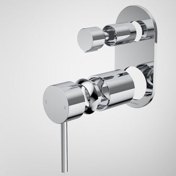 Liano II Bath / Shower Mixer With Diverter Trim Kit - Rounded Cover Plate