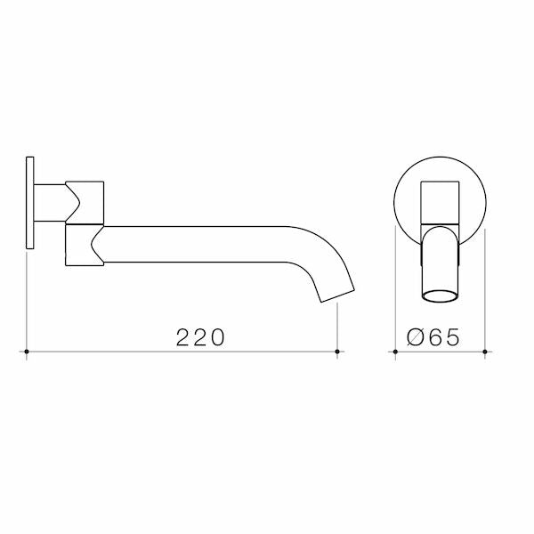 Liano II 220mm Bath Swivel Outlet - Round