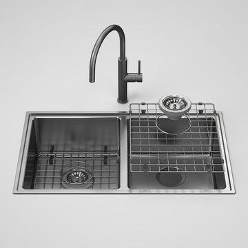 Urbane II Double Bowl Sink with Liano II Sink Mixer