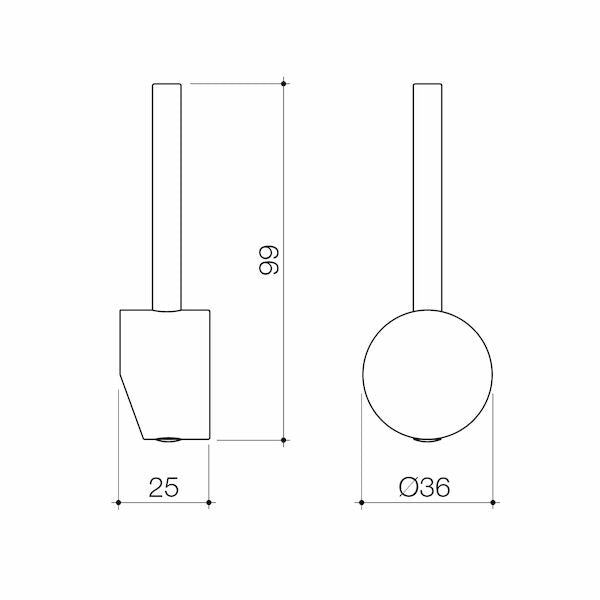 Liano II Sink Mixer Handle - Gun Metal