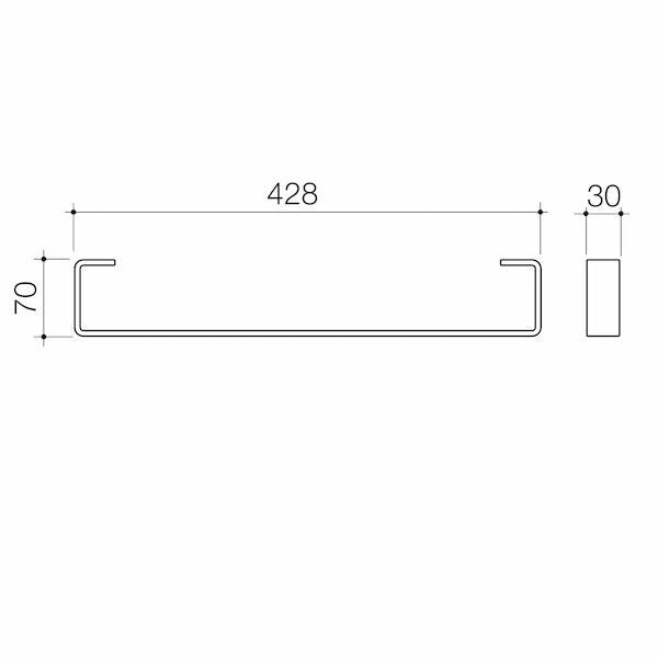 Urbane II Hand Wall Basin Integrated Rail