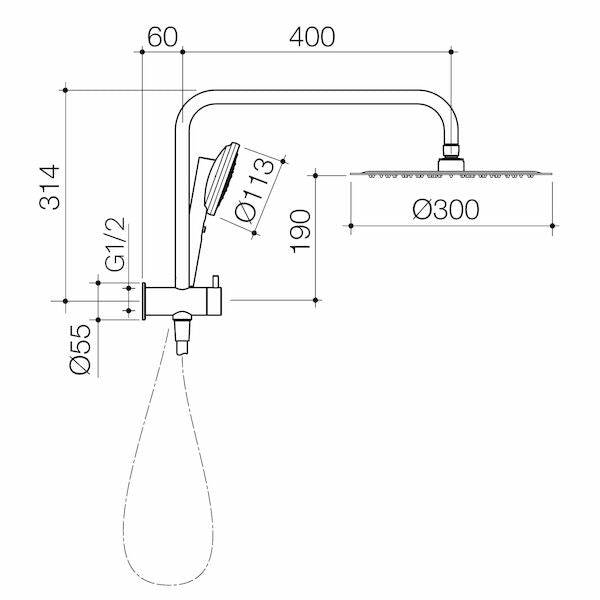 Urbane II Compact Twin Shower