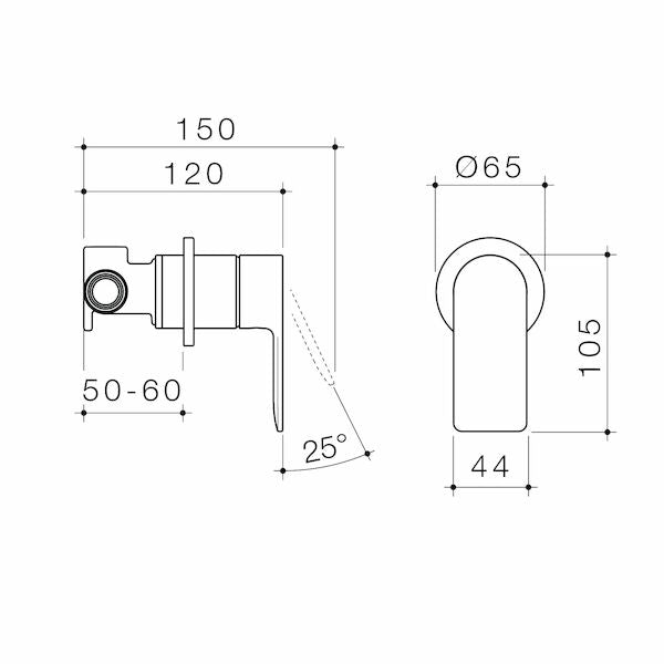 Urbane II Bath / Shower Mixer - Round Cover Plate