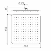 Urbane II 300mm Square Rain Shower