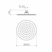 Urbane II 200mm Round Rain Shower (4 Star)