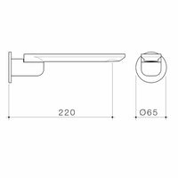 Urbane II 220mm Bath Swivel Outlet - Round Cover Plate