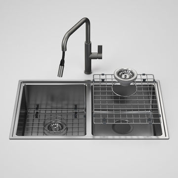 Urbane II Double Bowl Sink with Urbane II Pull Out Sink Mixer