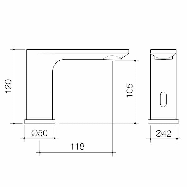 Urbane II Sensor Hob Mounted Outlet