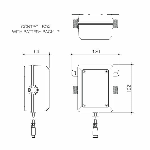 Urbane II Sensor 180mm Wall Outlet Kit