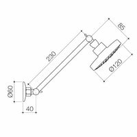 Luna Adjustable Shower And Arm