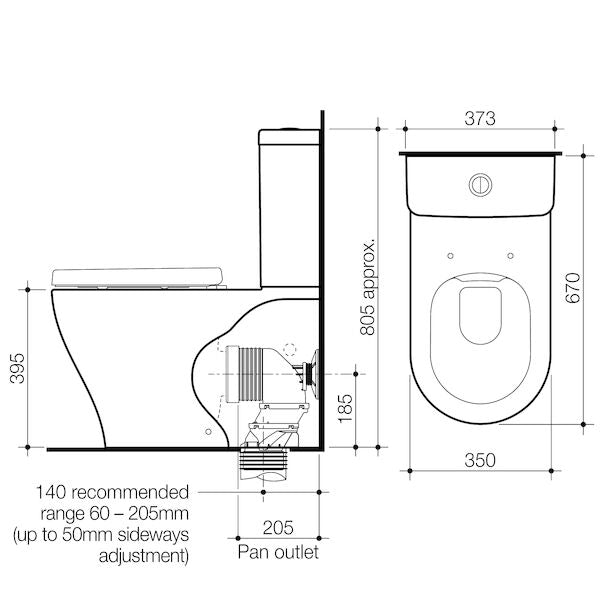 Luna Cleanflush® Wall Faced 4S BE Suite
