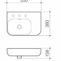 Luna Shelf Wall Basin 0TH