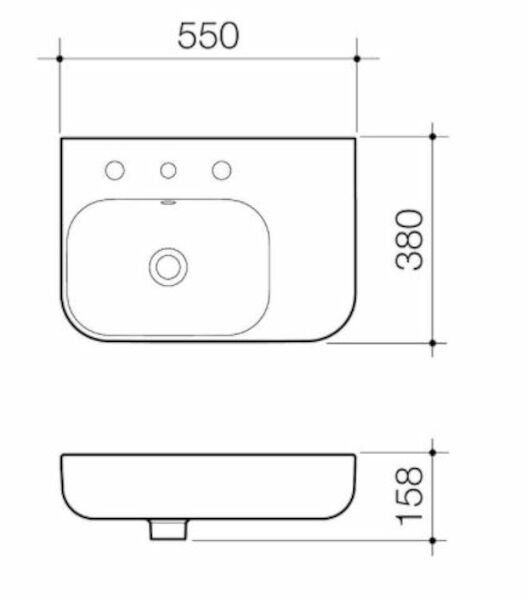 Luna Shelf Wall Basin 0TH