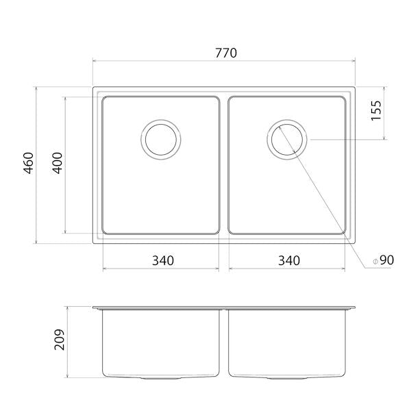 Urbane II Double Bowl Sink