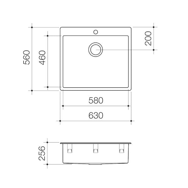 Urbane II 70L Flushline Tub 1TH