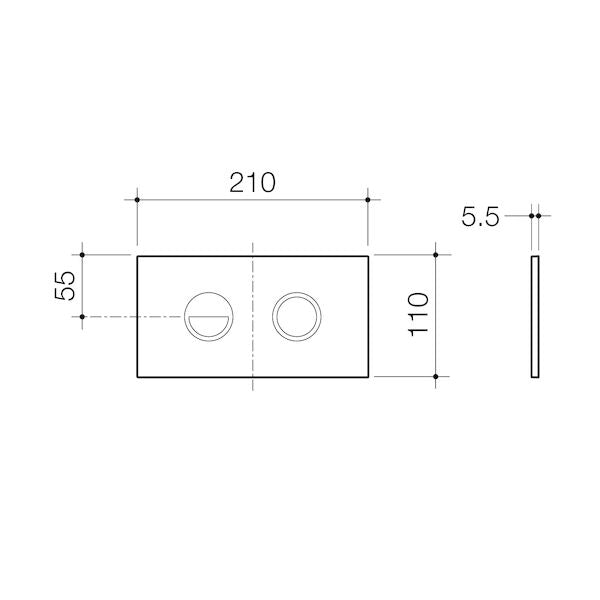 Invisi Series II® Round Dual Flush Plate & Buttons