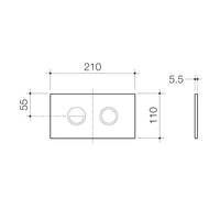 Invisi Series II® Round Dual Flush Plate & Buttons