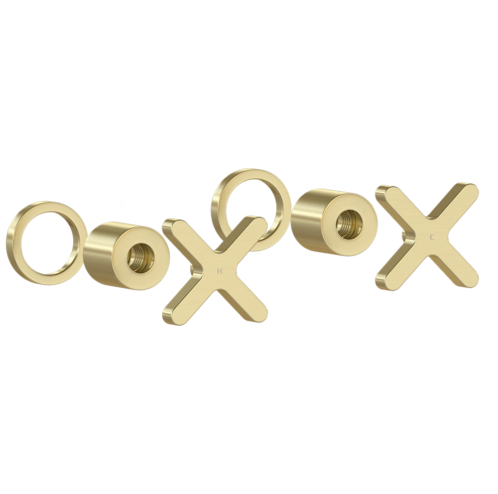 Cross Assembly Handle Kit – Brushed Brass