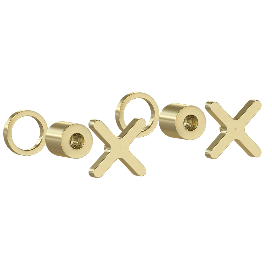 Cross Assembly Handle Kit – Brushed Brass