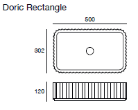 MEEK BATHWARE Doric Basins - Rectangle