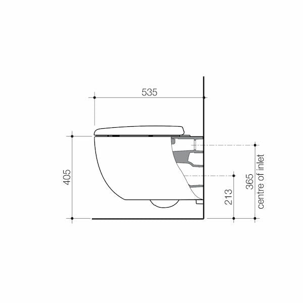 Contura II Cleanflush® Wall Hung BI 4S Pan GermGard®